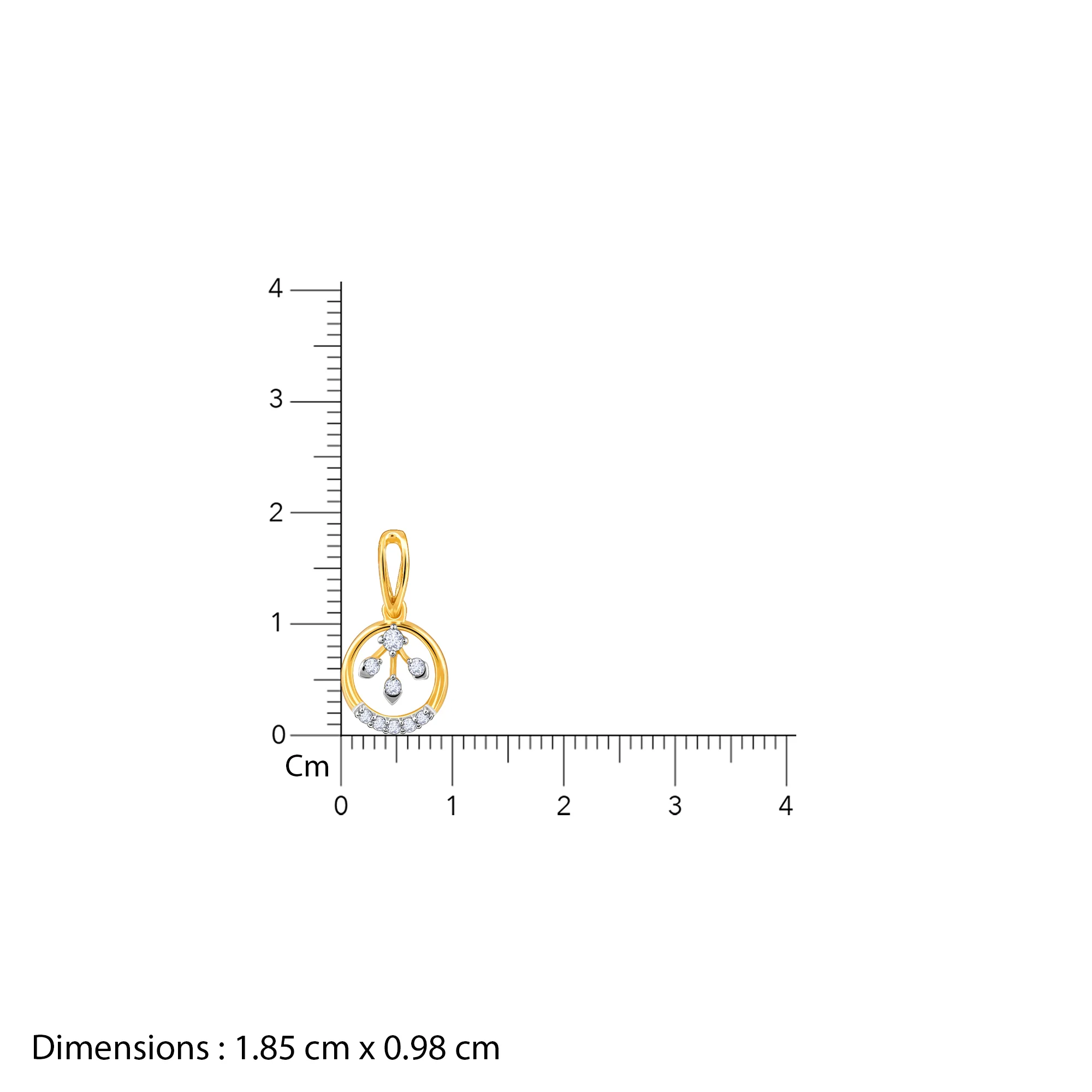 Gold Trance Lab Grown Diamond Pendant - Image 6