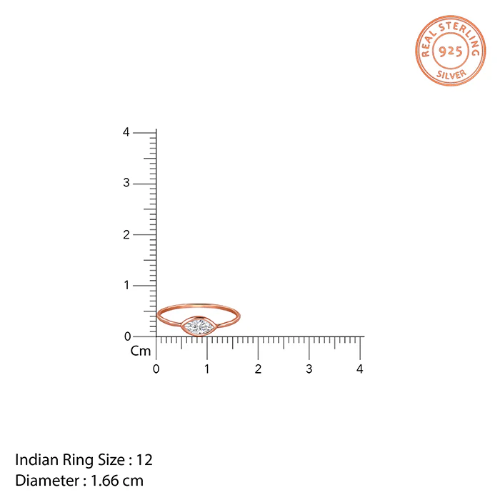 Rose Gold Eye Ring (Size 12) - Image 4